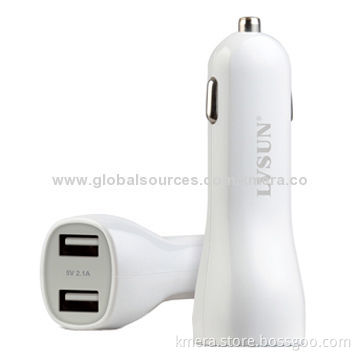 Dual-USB Car Chargers with Multiple Security Protections and 12 - 24V VoltageNew